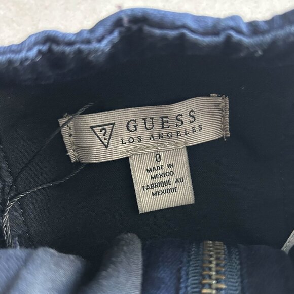 Guess Moto Strapless Front Zip Denim Jumpsuit ASO Isabelle Lightwood - Picture 9 of 11